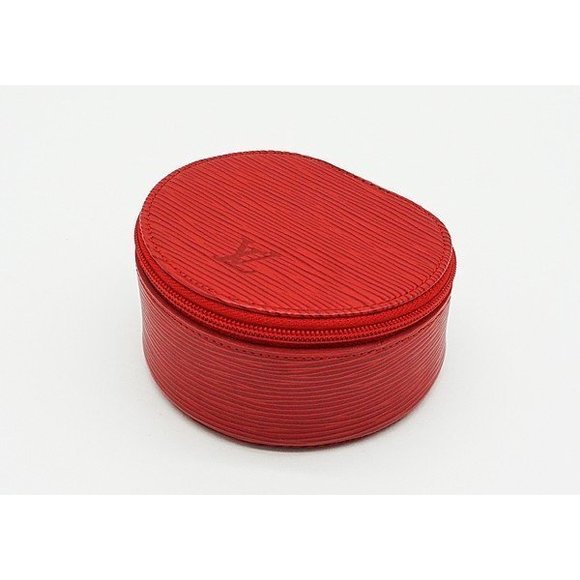Louis Vuitton Leather Case Epi Red Jewelry - Picture 1 of 3
